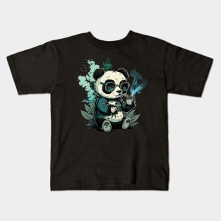 panda smoker Kids T-Shirt